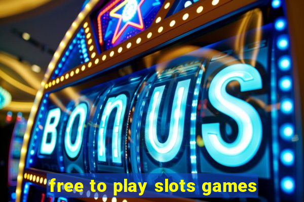 free to play slots games