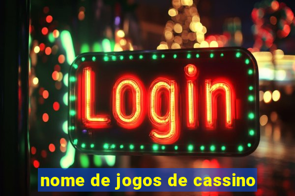 nome de jogos de cassino