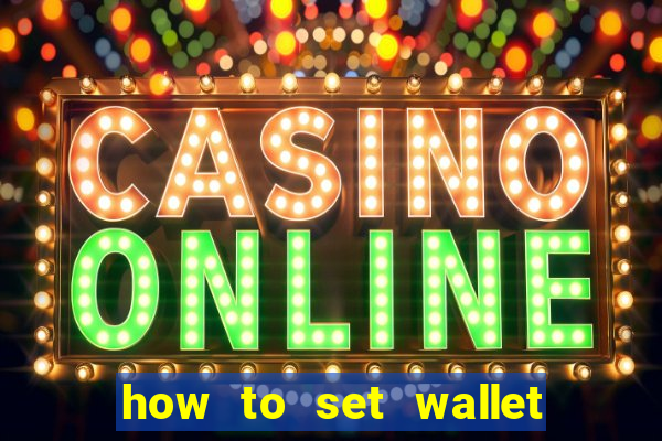 how to set wallet password in bingo plus