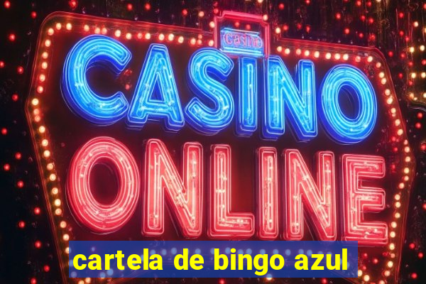 cartela de bingo azul