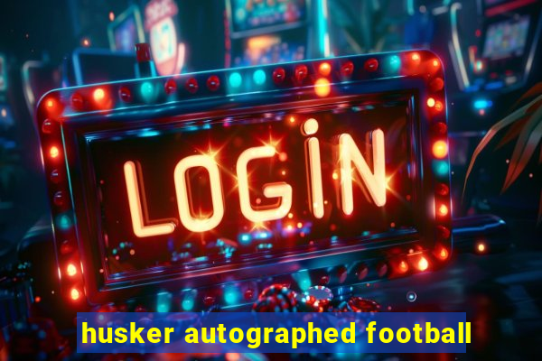 husker autographed football