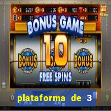 plataforma de 3 reais cassino