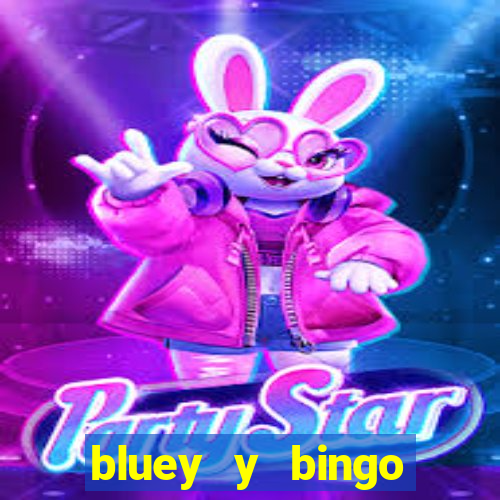 bluey y bingo bailando png