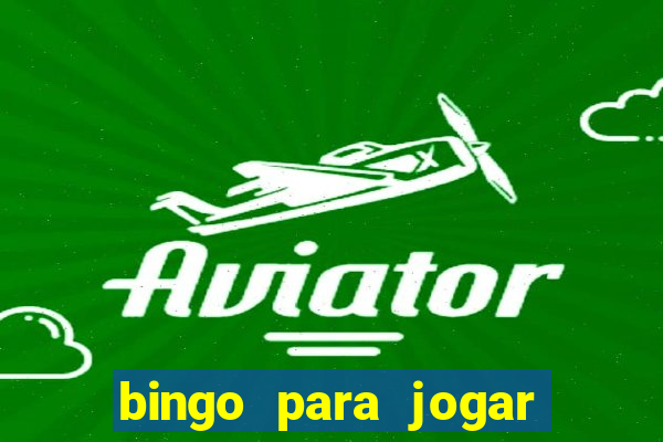 bingo para jogar com os amigos