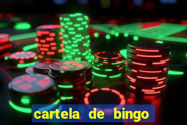 cartela de bingo para chá de bebê