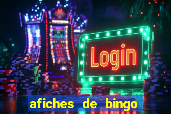 afiches de bingo para editar