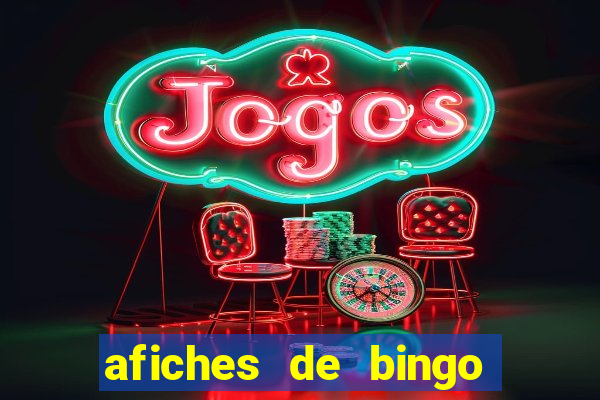 afiches de bingo para editar