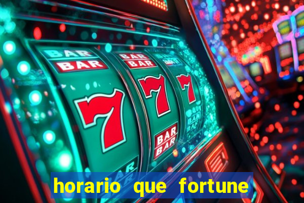 horario que fortune tiger paga