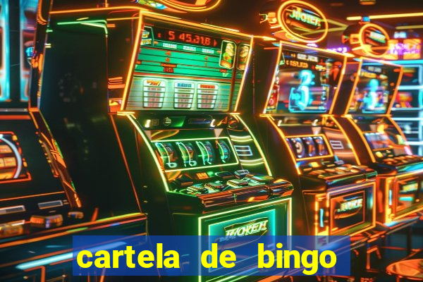 cartela de bingo pra imprimir