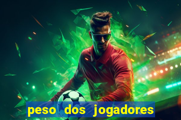 peso dos jogadores de futebol