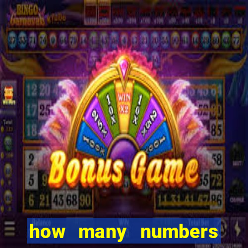 how many numbers in bingo