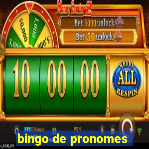 bingo de pronomes