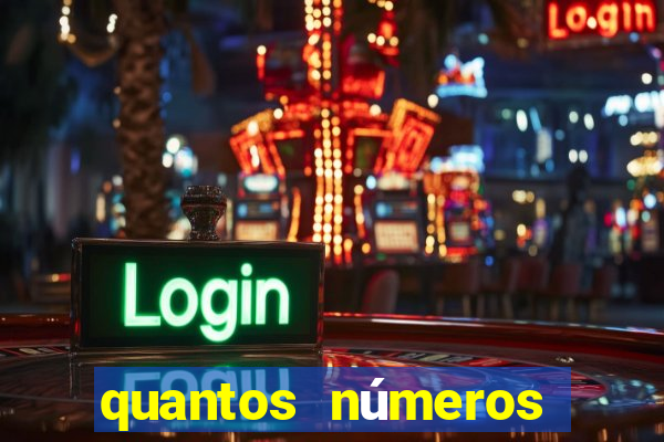 quantos números tem numa cartela de bingo