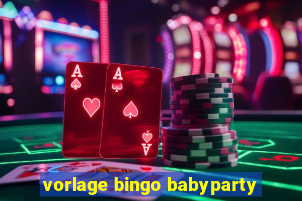 vorlage bingo babyparty