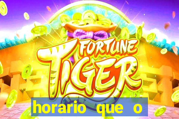 horario que o fortune tiger paga