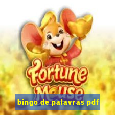 bingo de palavras pdf