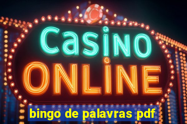 bingo de palavras pdf