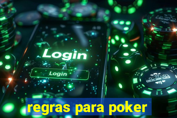 regras para poker