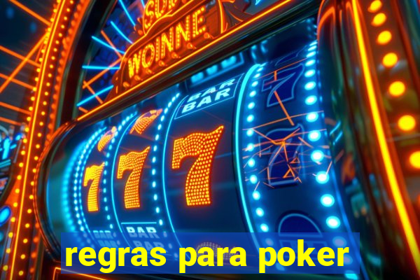 regras para poker