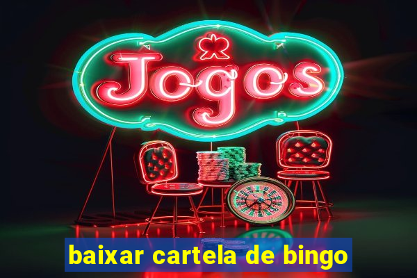 baixar cartela de bingo