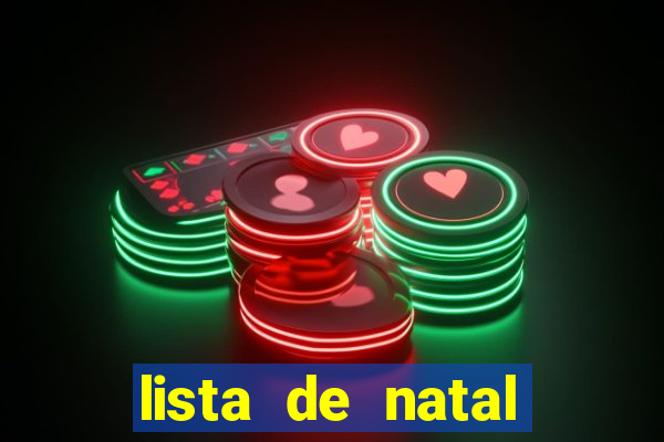 lista de natal para imprimir