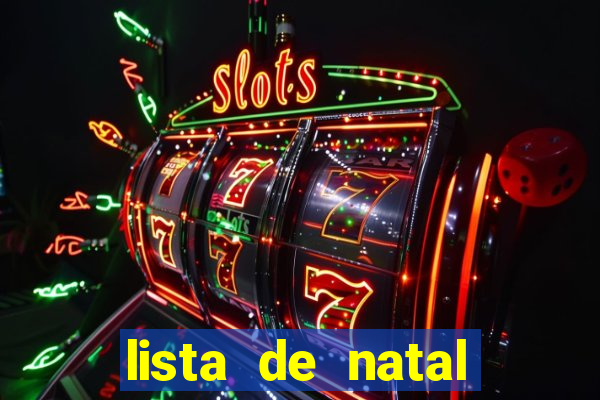 lista de natal para imprimir