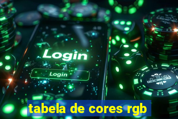 tabela de cores rgb