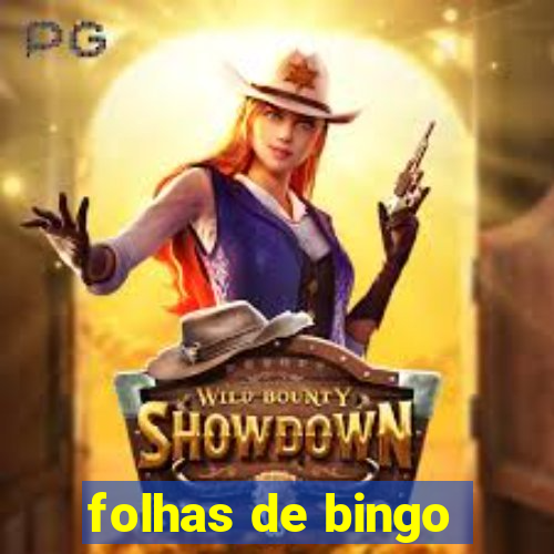 folhas de bingo