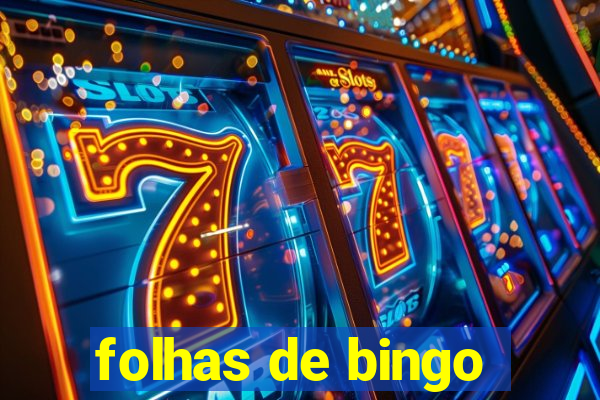 folhas de bingo