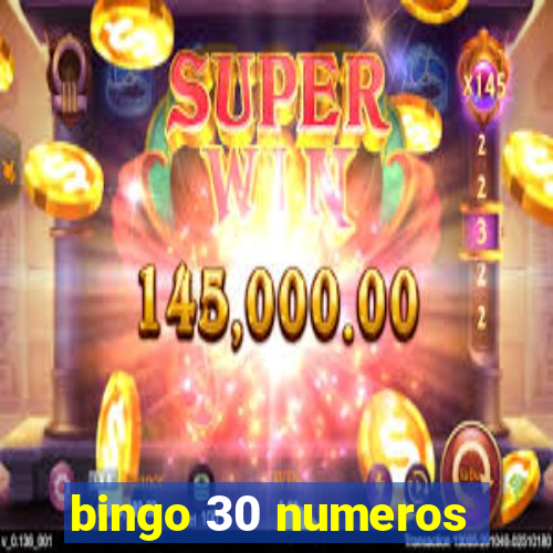 bingo 30 numeros