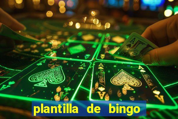 plantilla de bingo para editar