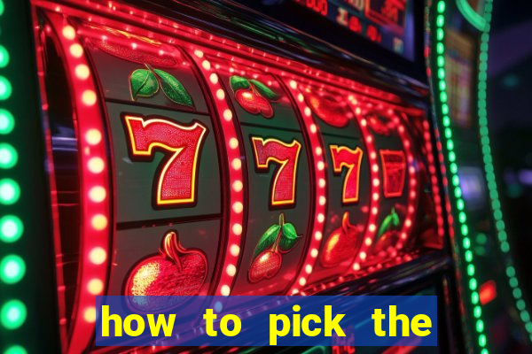 how to pick the right slot machine to win