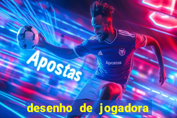 desenho de jogadora de futebol