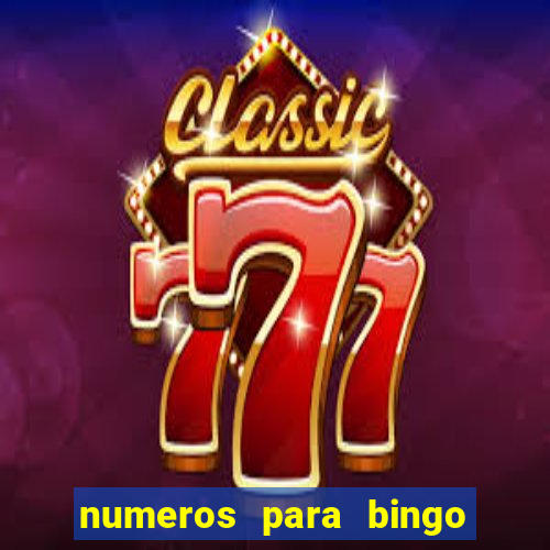 numeros para bingo de 1 a 100