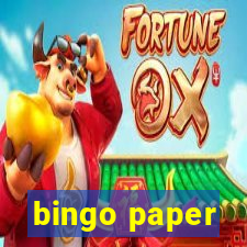 bingo paper