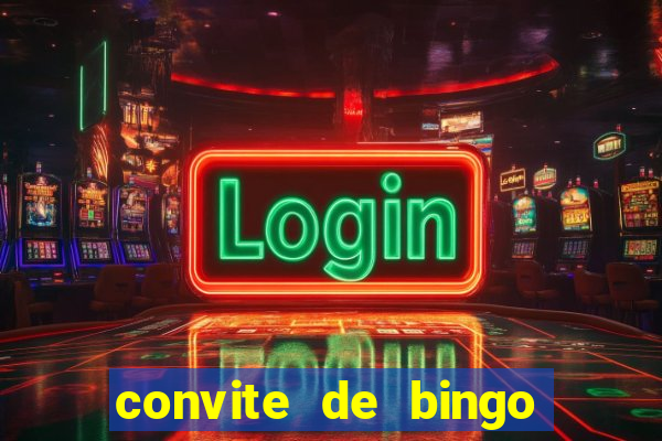 convite de bingo para editar