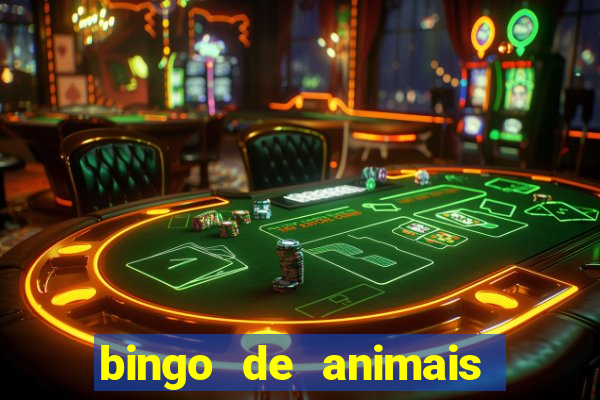 bingo de animais para educa??o infantil