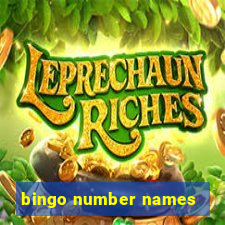 bingo number names