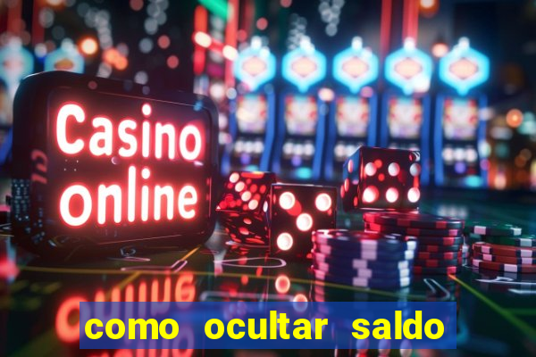 como ocultar saldo na betfair