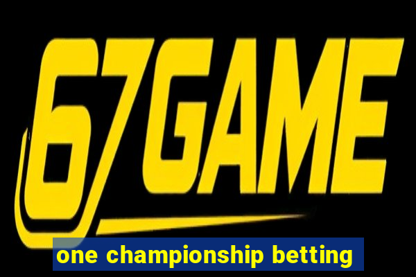 one championship betting