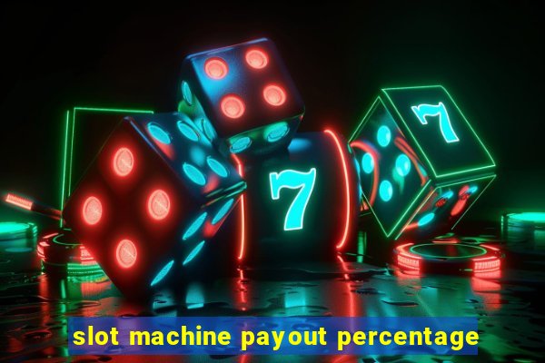 slot machine payout percentage