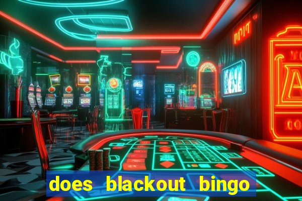 does blackout bingo really pay