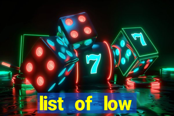 list of low variance slot machines