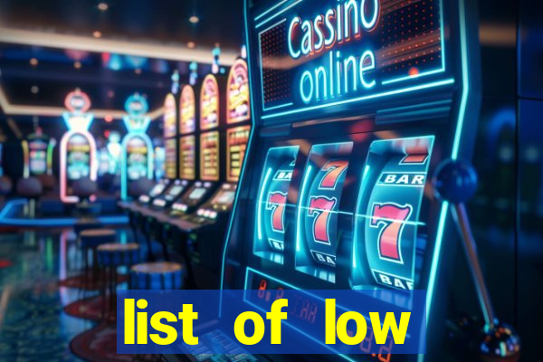 list of low variance slot machines