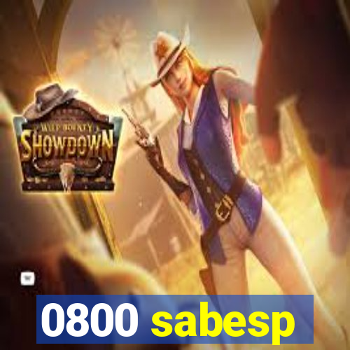 0800 sabesp