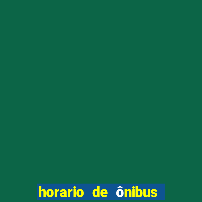 horario de ônibus vila nova