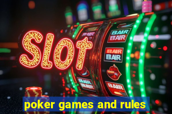 poker games and rules