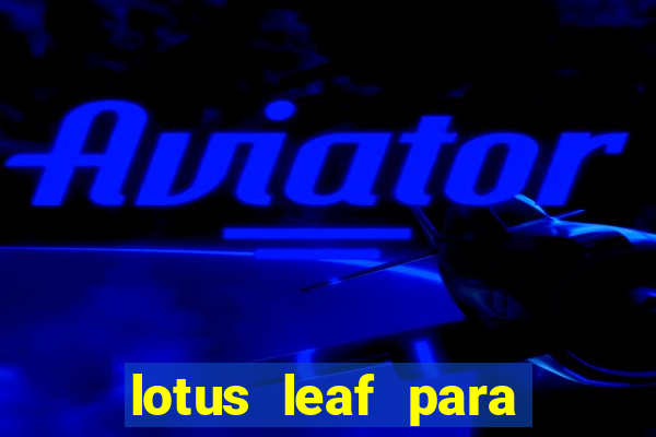 lotus leaf para que serve