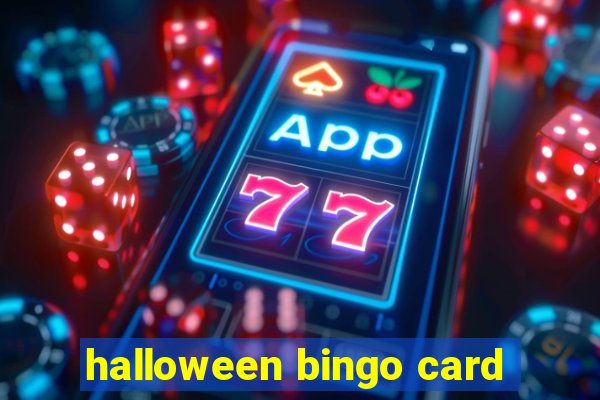 halloween bingo card