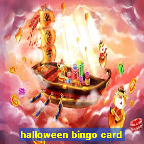 halloween bingo card